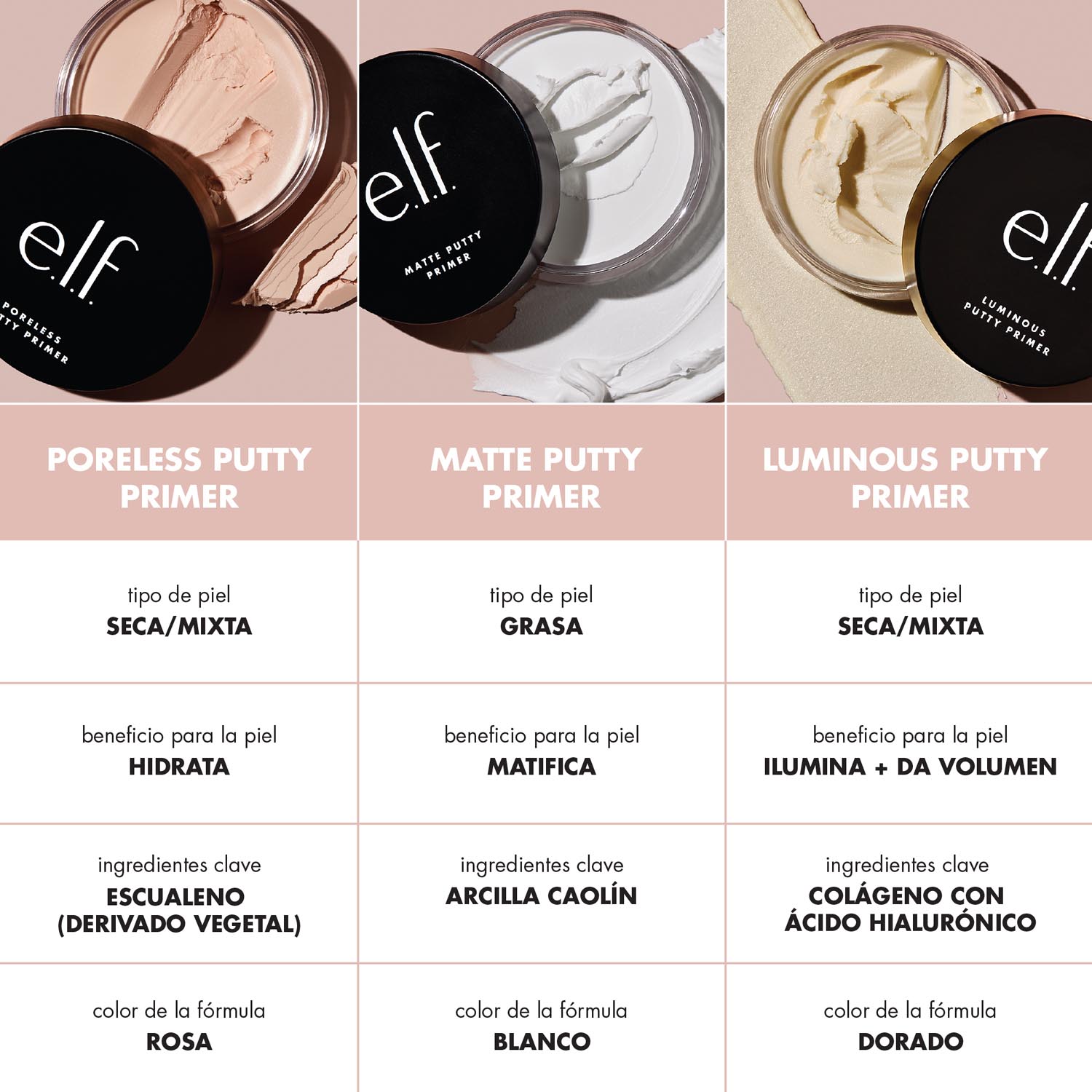 E.L.F. PORELESS PUTTY PRIMER (PREBASE FACIAL DE MAQUILLAJE SIN POROS)